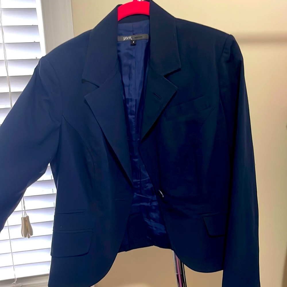 Navy Blazer With Single Button Closure - image 1